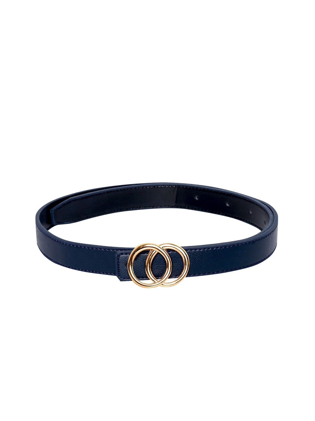 

thickskin Women Navy Blue Textured PU Belt