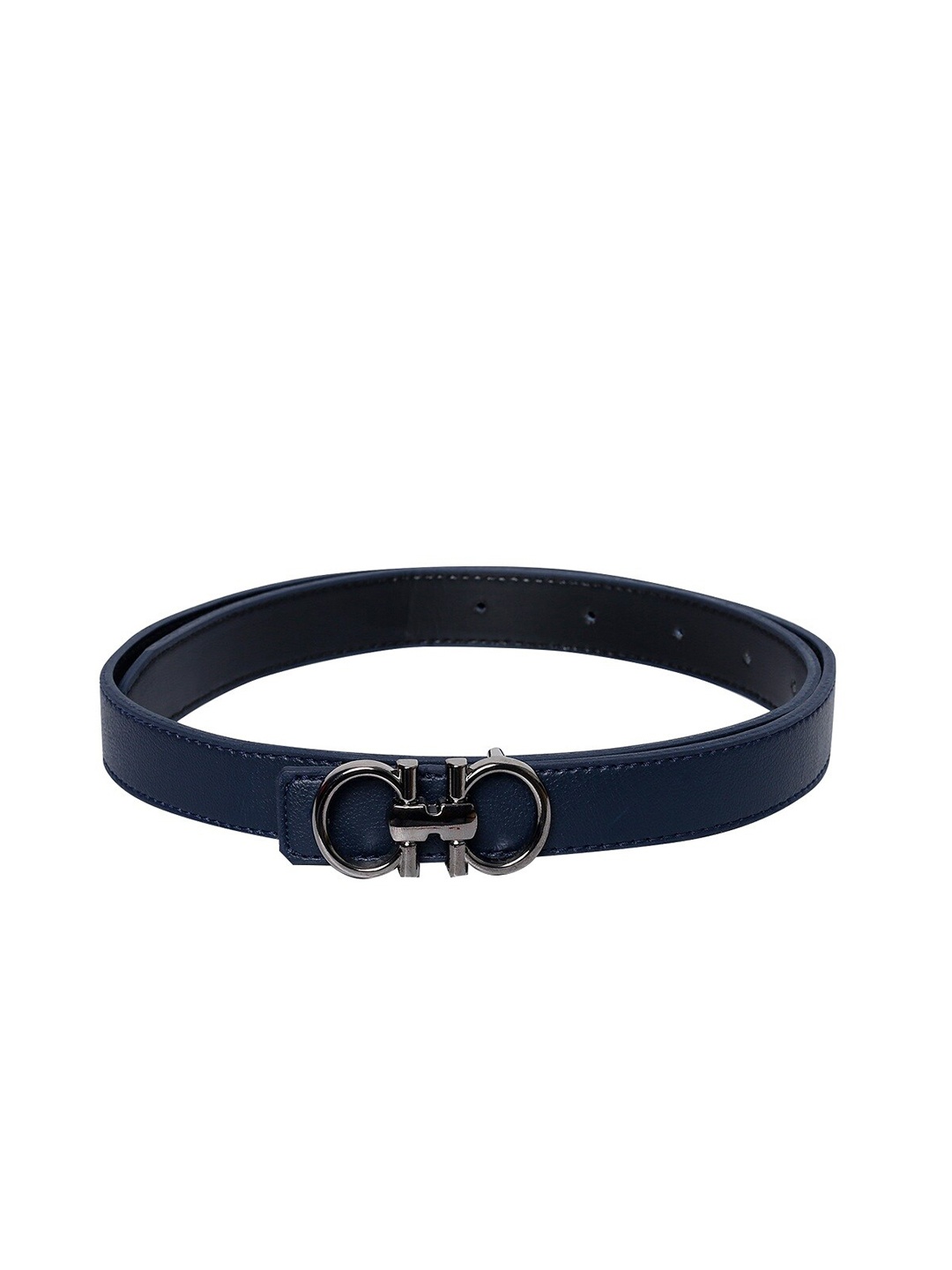 

thickskin Women Navy Blue Textured PU Belt