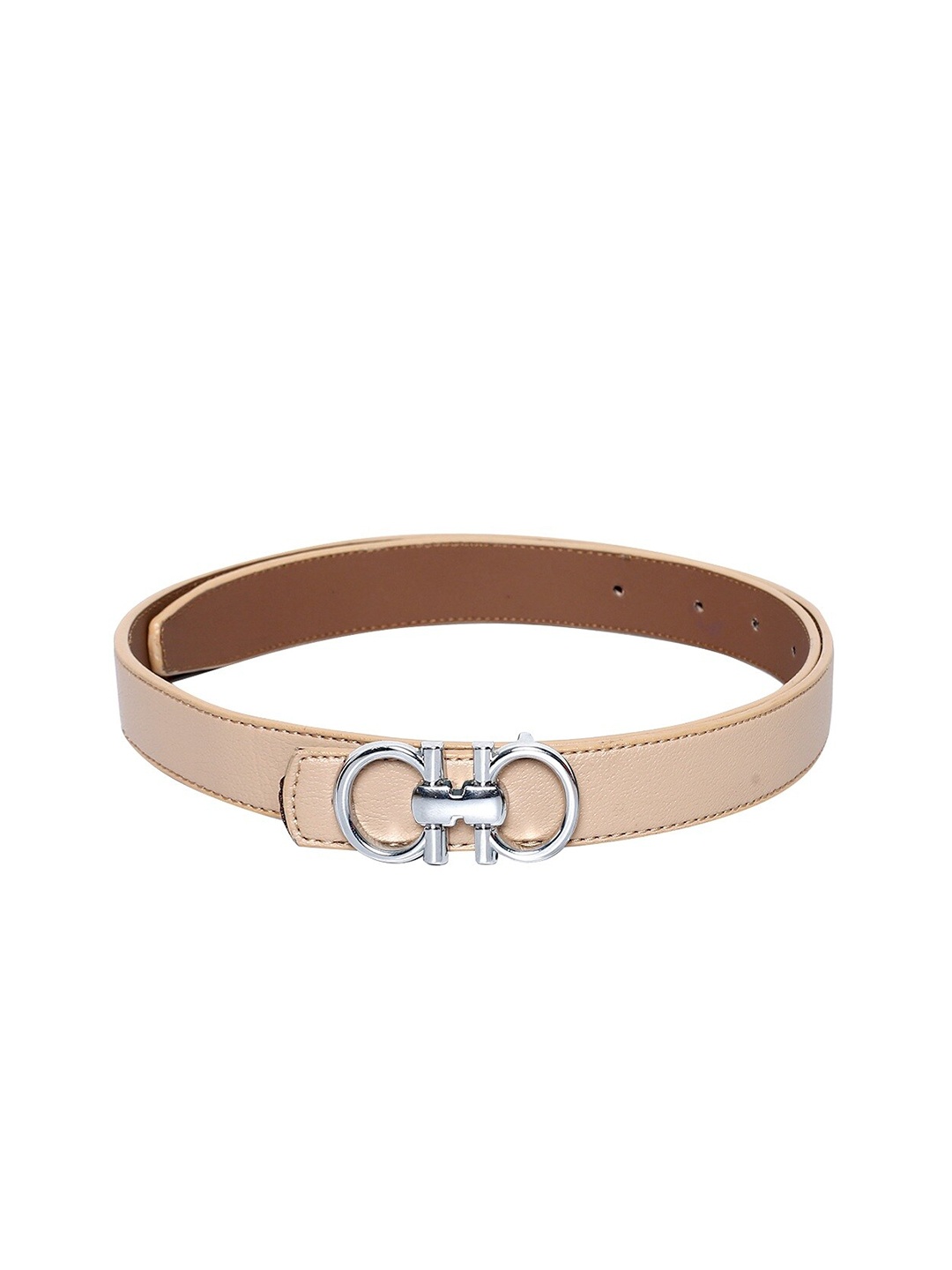 

thickskin Women Beige Textured PU Belt