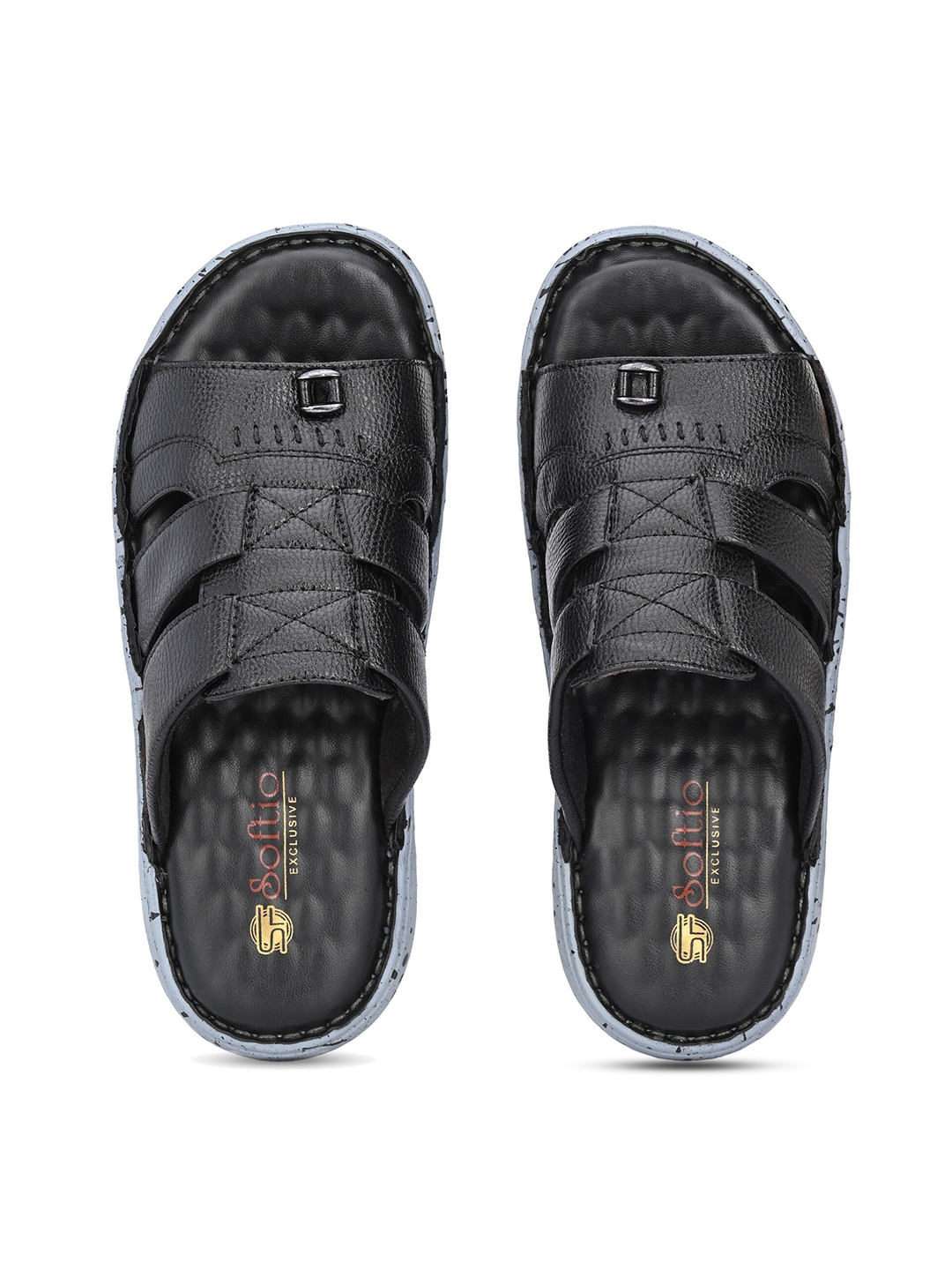 

SOFTIO Men Black Comfort Sandals