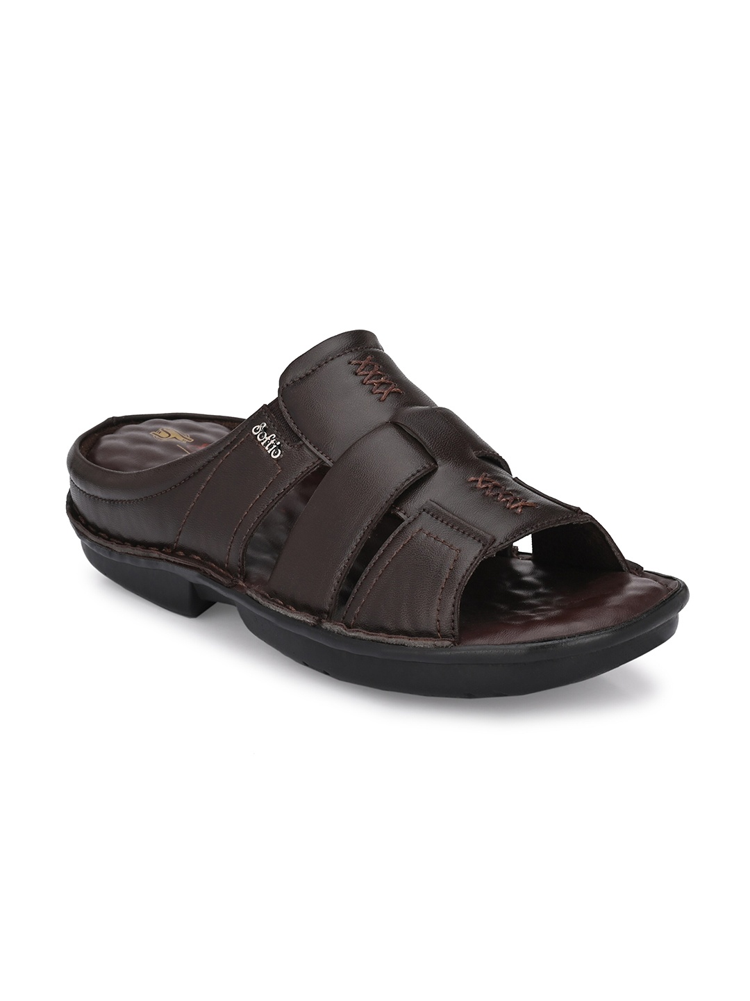 

SOFTIO Men Brown Slip-On Comfort Sandals