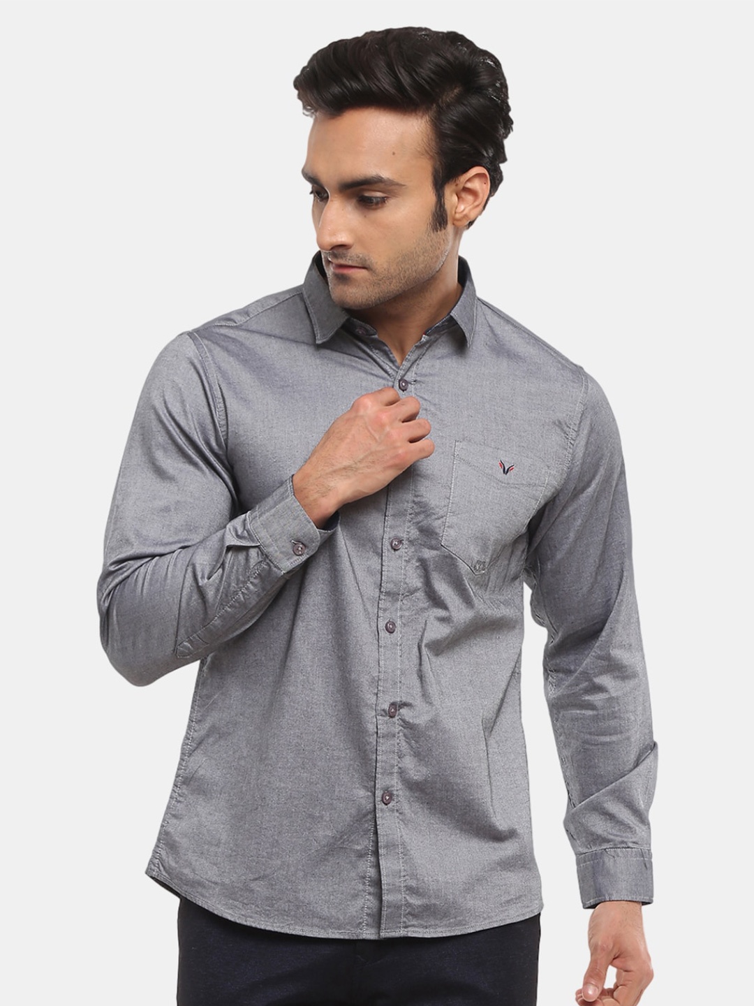 

V-Mart Men Grey Casual Shirt