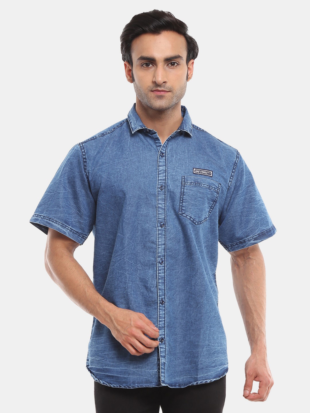 

V-Mart Men Blue Casual Shirt
