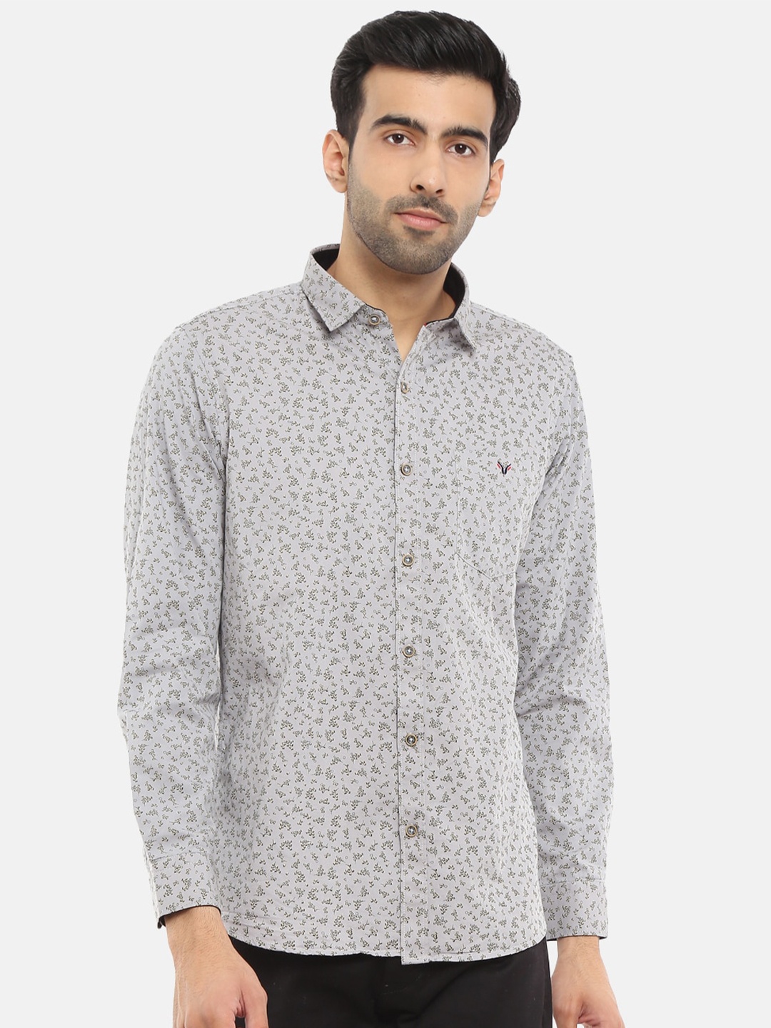 

V-Mart Men Grey Floral Printed Casual Shirt