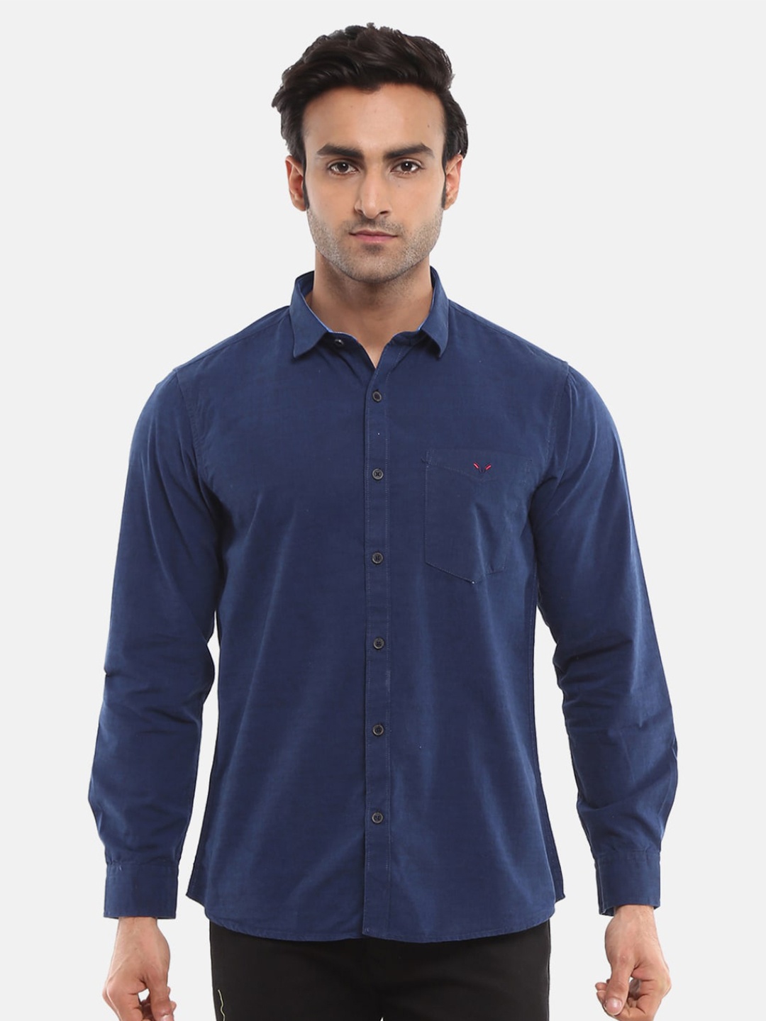 

V-Mart Men Navy Blue Casual long sleeve Shirt