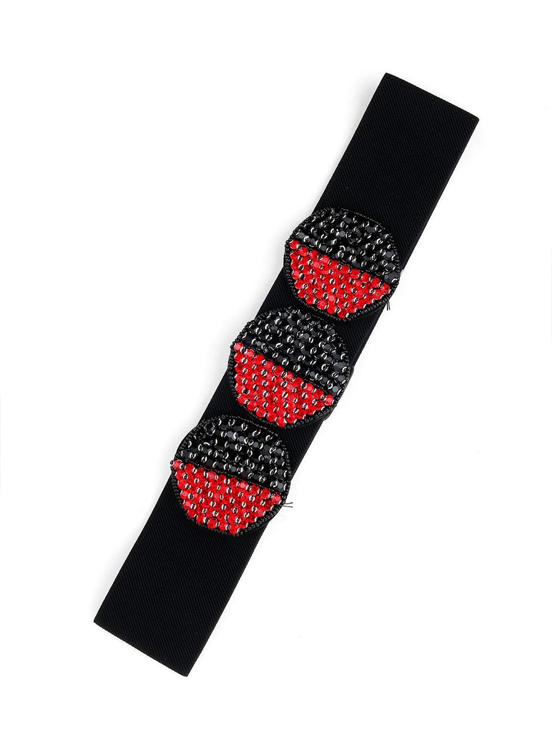 

ODETTE Women Red Embellished PU Belt