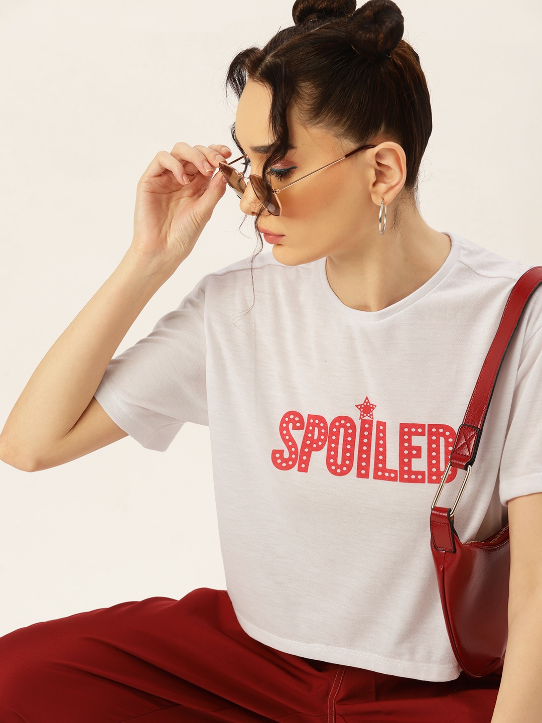

Kook N Keech Women White Printed Boxy T-shirt