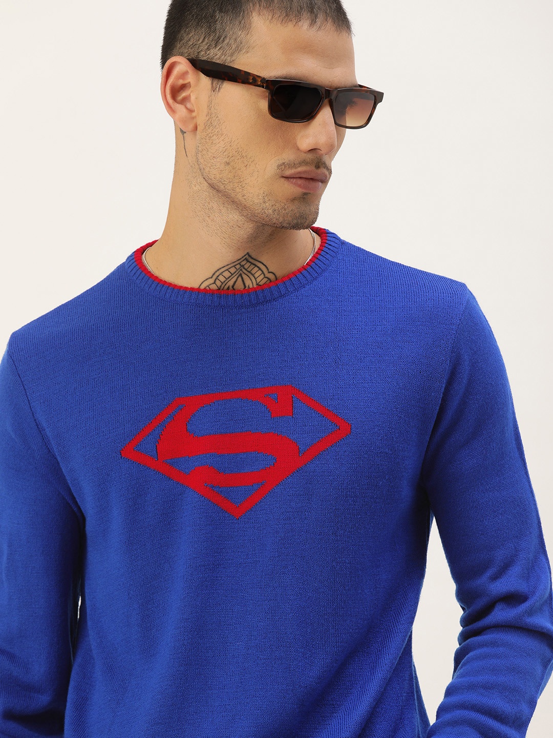 

Kook N Keech Superman Men Superhero Printed Pullover, Blue