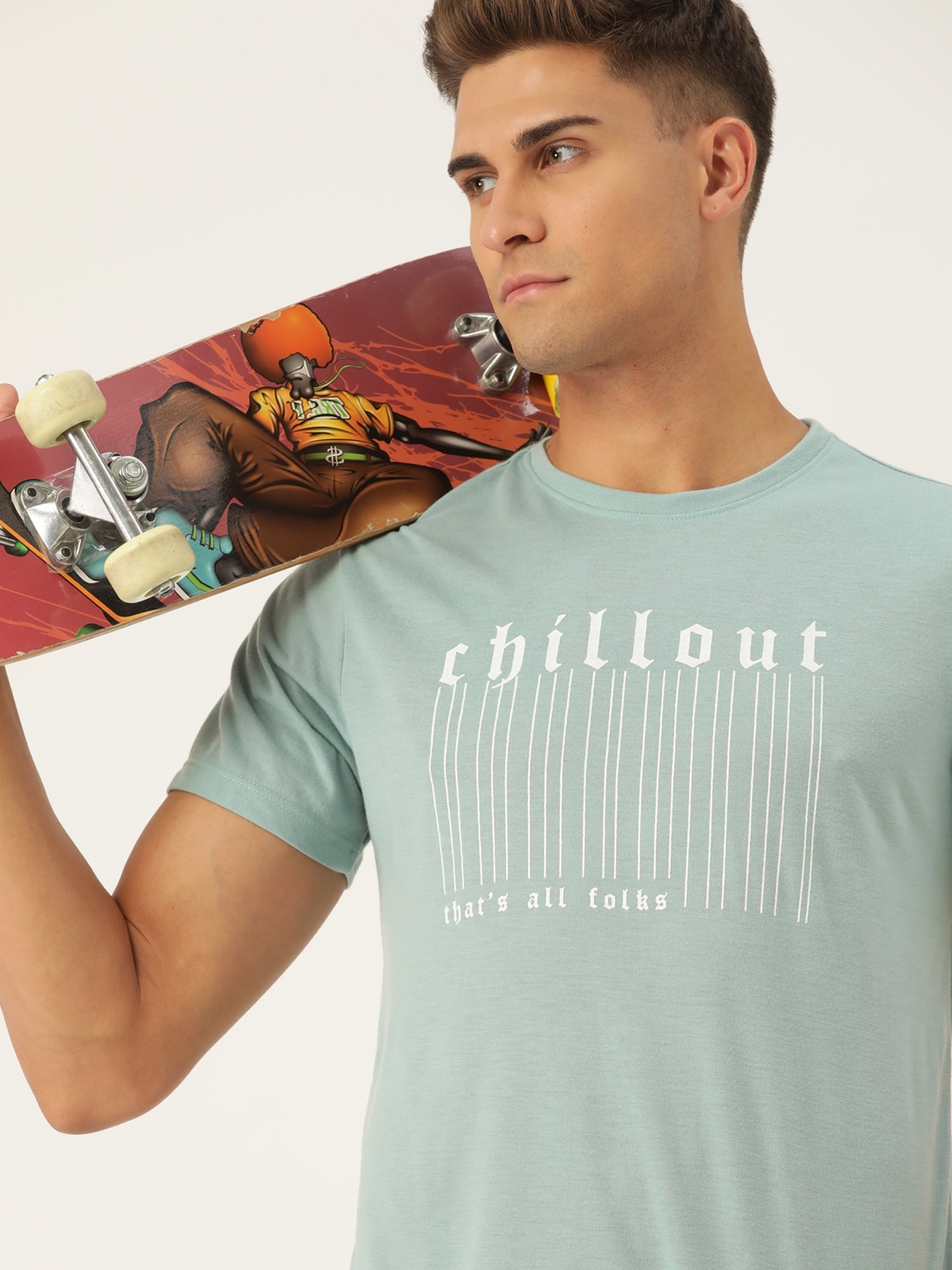 

Kook N Keech Men Blue & White Printed T-shirt