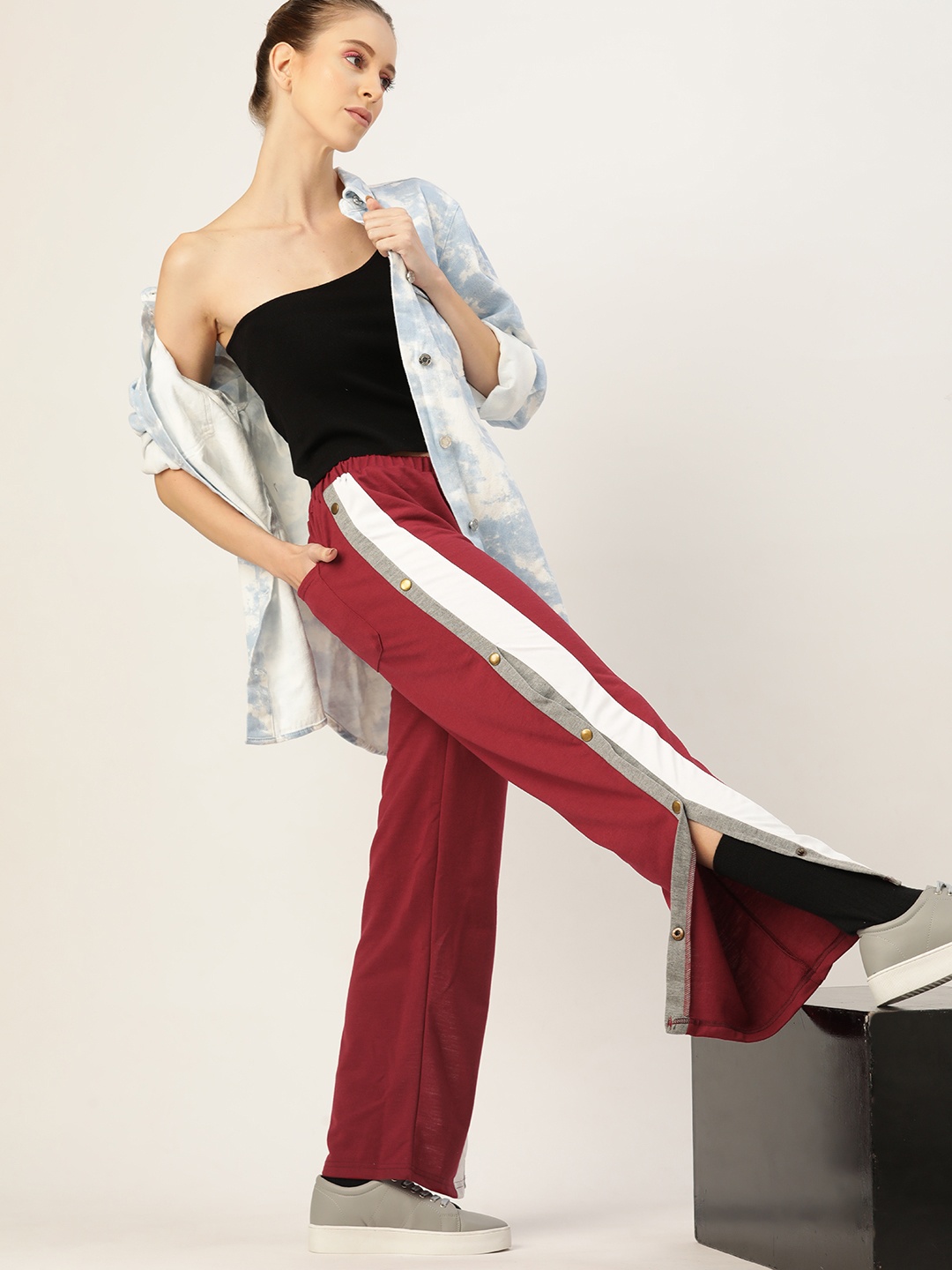 

Kook N Keech Women Maroon Solid Track Pants