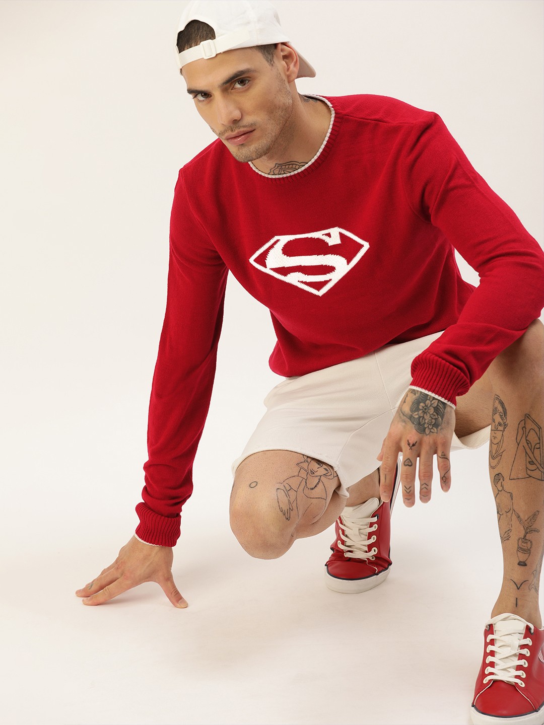 

Kook N Keech Superman Men Spider Printed Pullover, Red