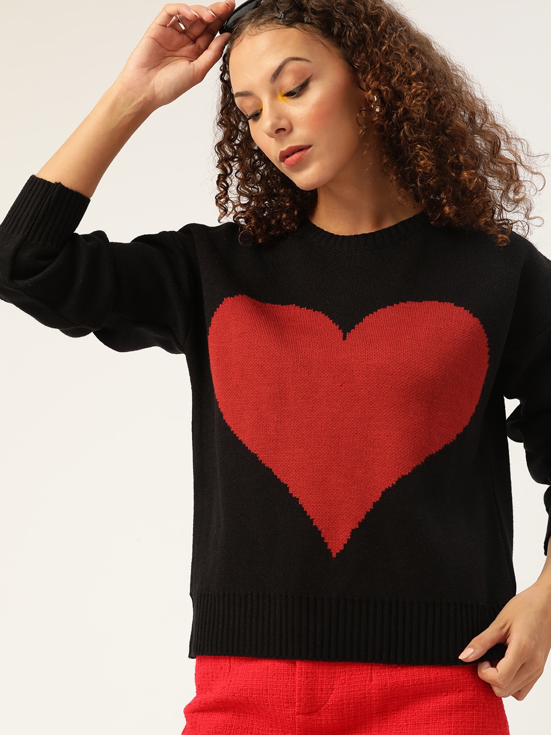 

Kook N Keech Women Black & Red Printed Pullover