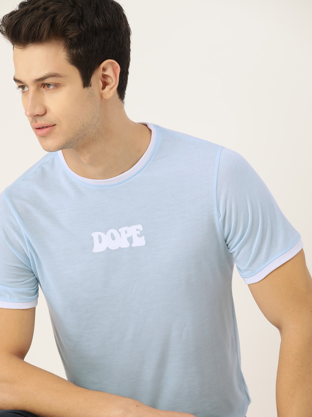 

Kook N Keech Men Blue Print Detail T-shirt