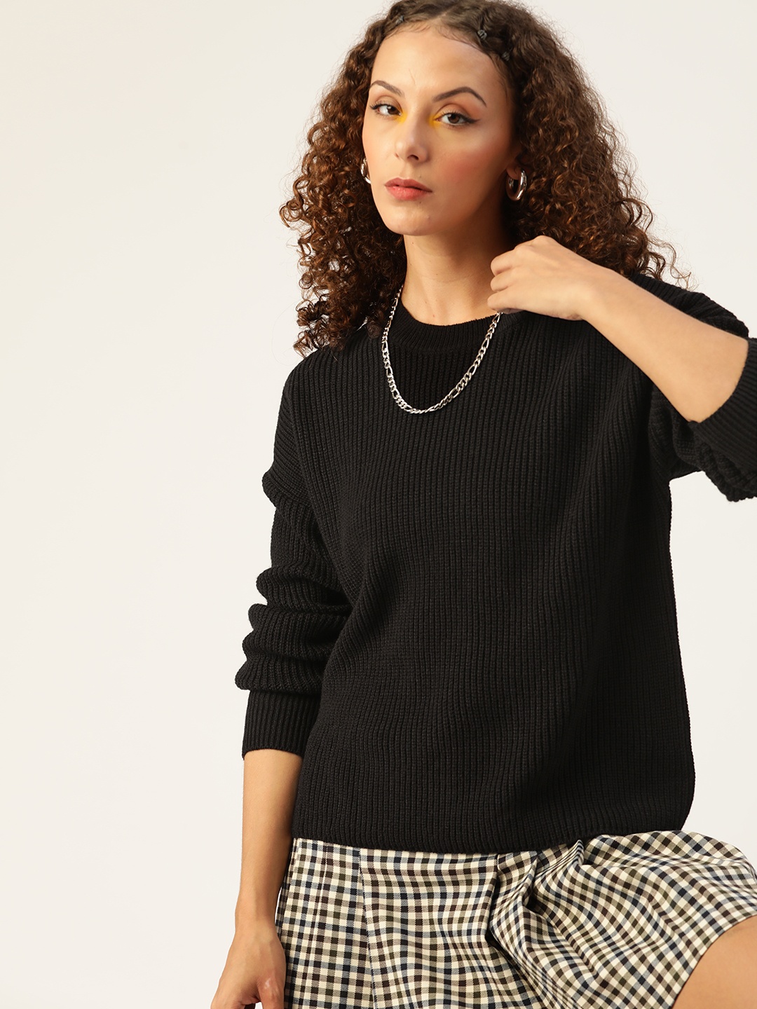 

Kook N Keech Women Black Solid Pullover