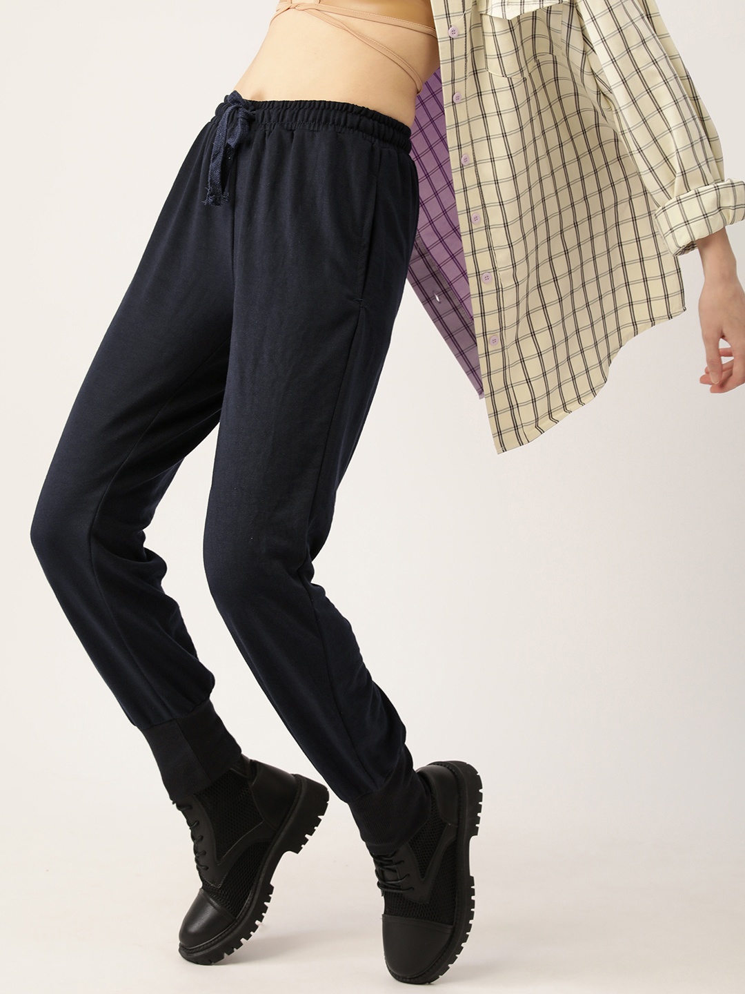 

Kook N Keech Women Navy Blue Solid Joggers