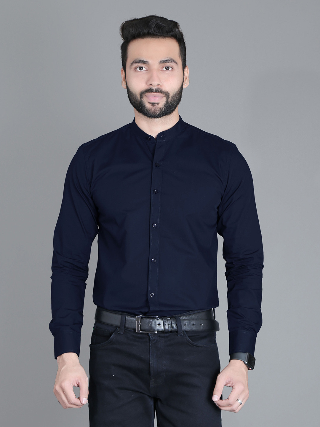 

5TH ANFOLD Men Blue Slim Fit Formal Shirt