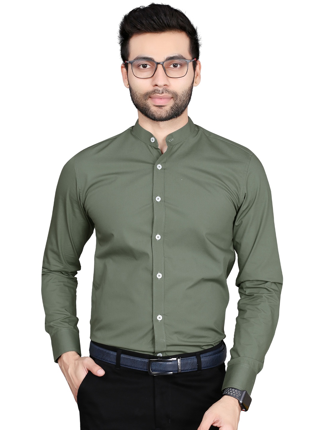 

5TH ANFOLD Men Rust Slim Fit Formal Shirt