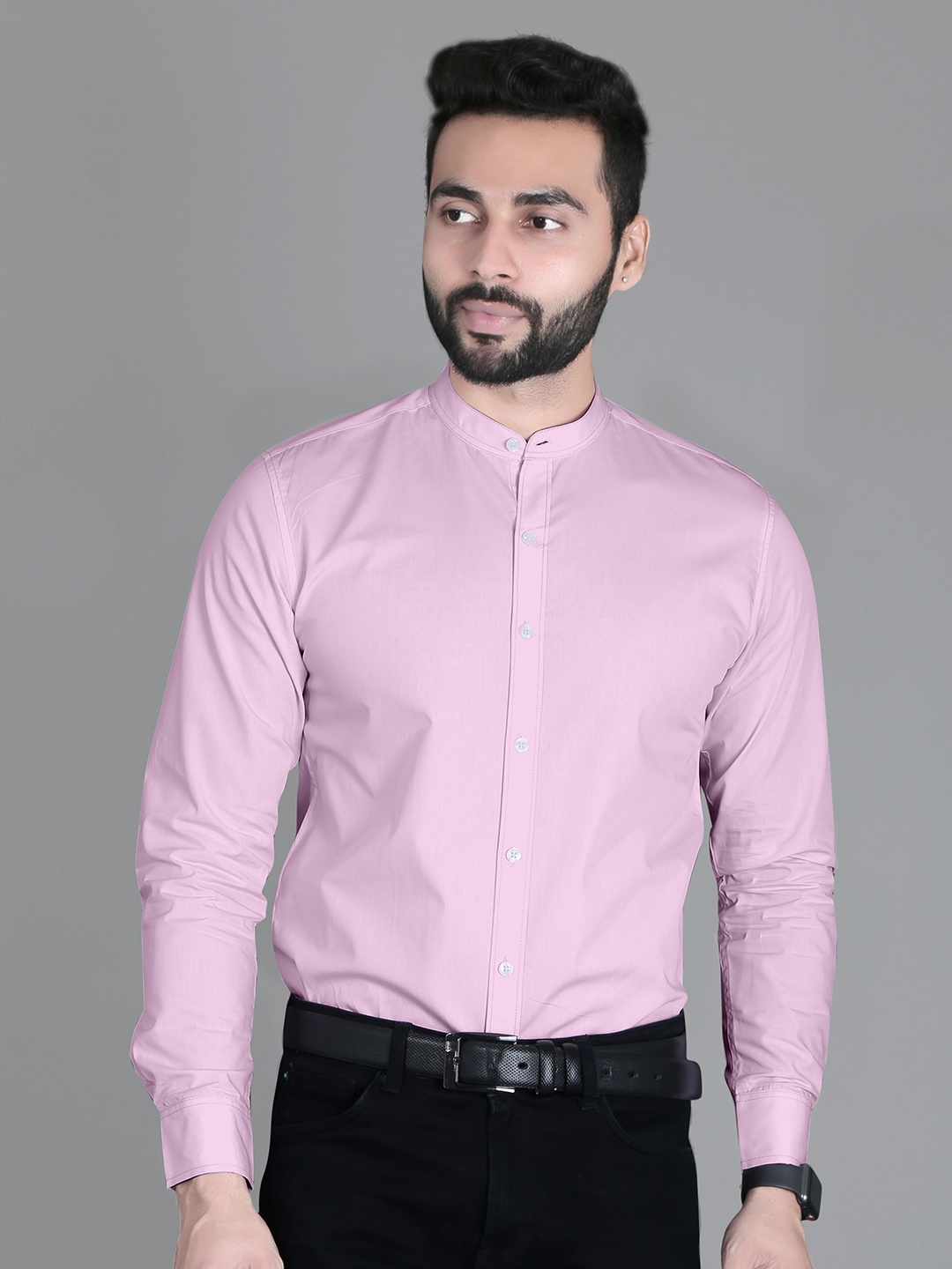 

5TH ANFOLD Men Pink Slim Fit Formal Shirt
