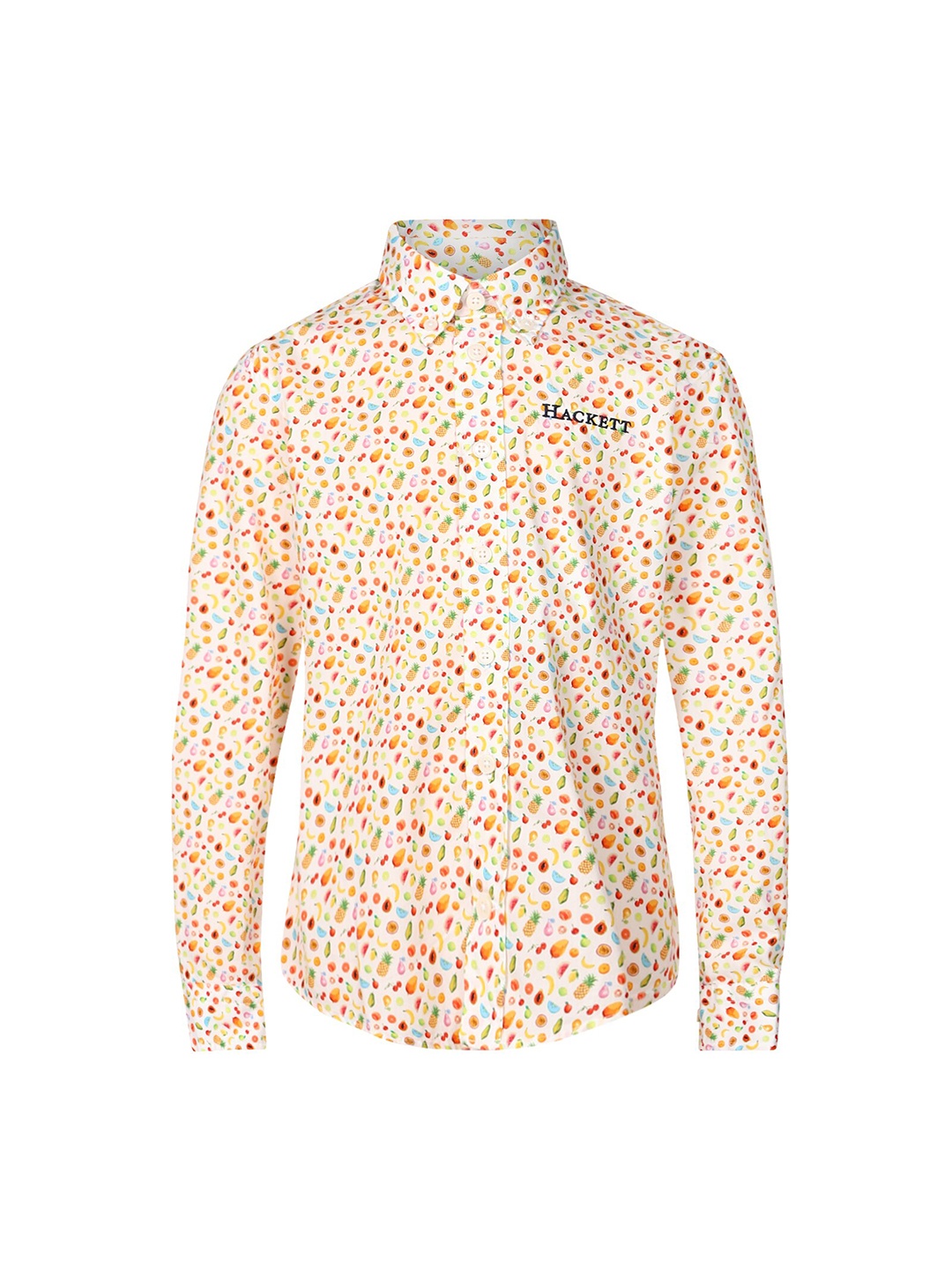 

HACKETT LONDON Boys White Conversational Printed Casual Shirt