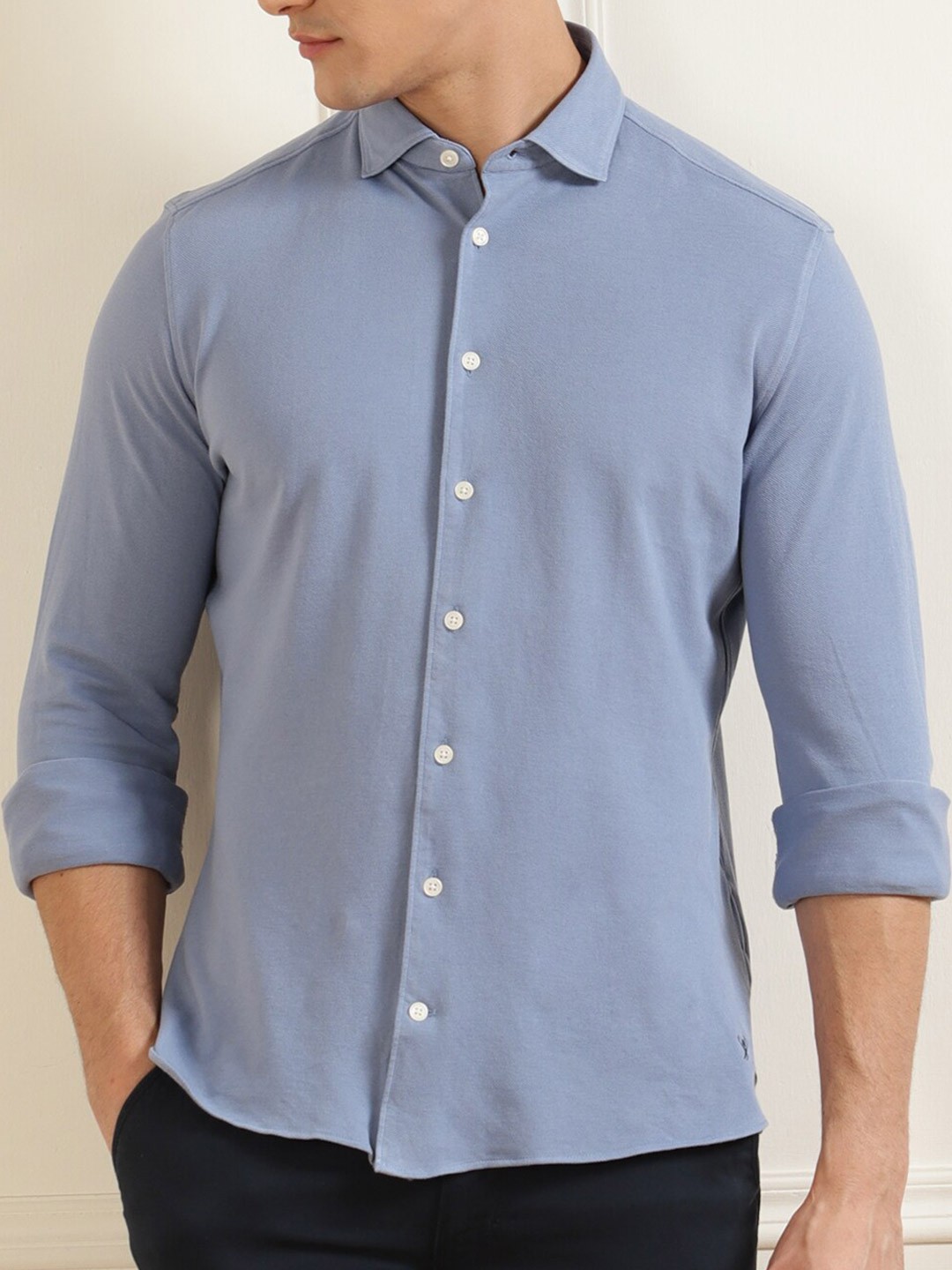

HACKETT LONDON Men Blue Casual long sleeve Shirt