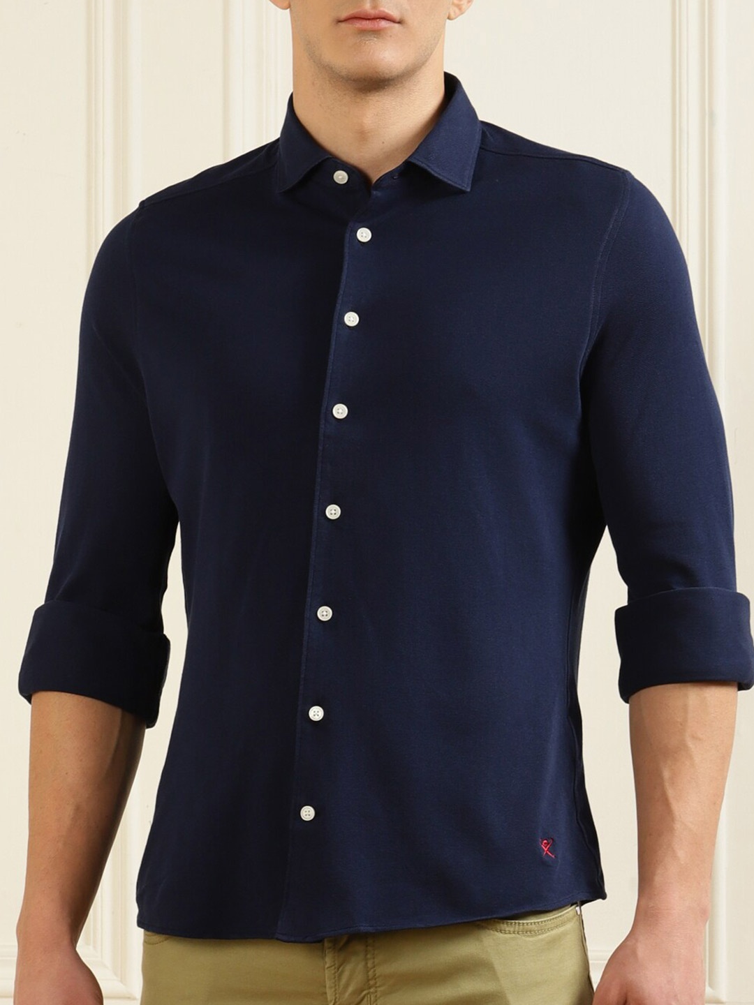 

HACKETT LONDON Men Navy Blue Casual Shirt
