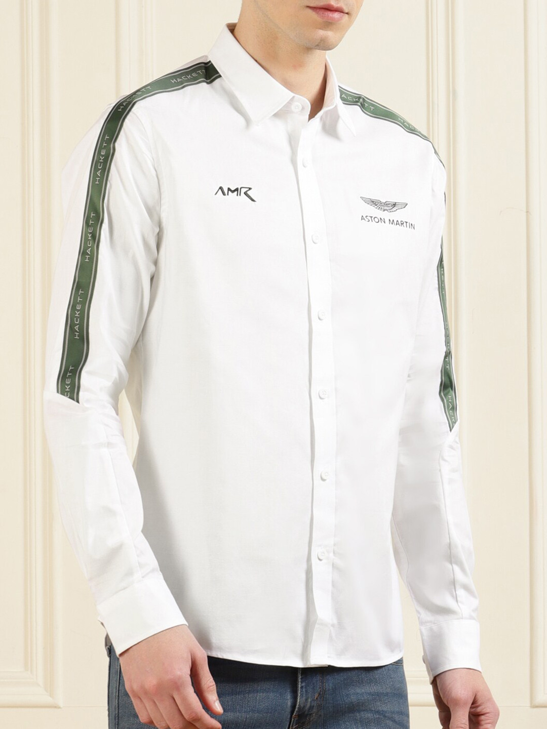 

HACKETT LONDON Men White Casual Cotton Shirt