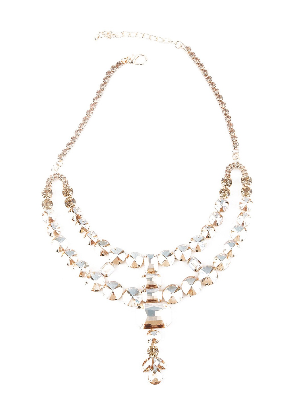 

ODETTE Gold-Toned Stone Studded Statement Necklace