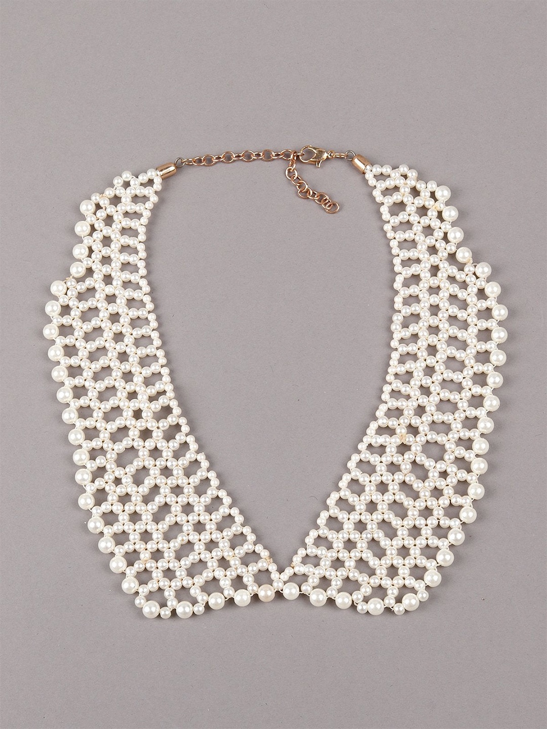 

ODETTE White Pearl Beaded Statement Necklace