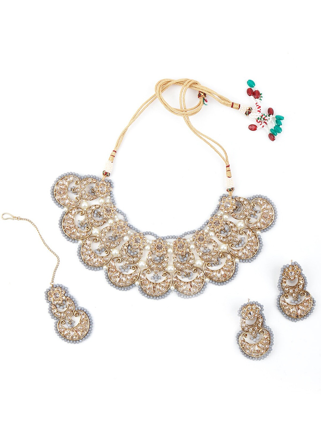 

ODETTE Grey & Gold-Toned Necklace