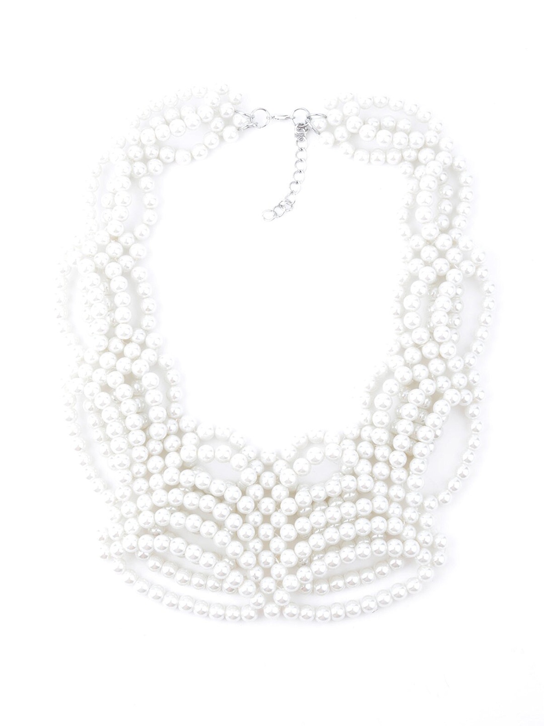 

ODETTE White Pearl Beaded Statement Necklace