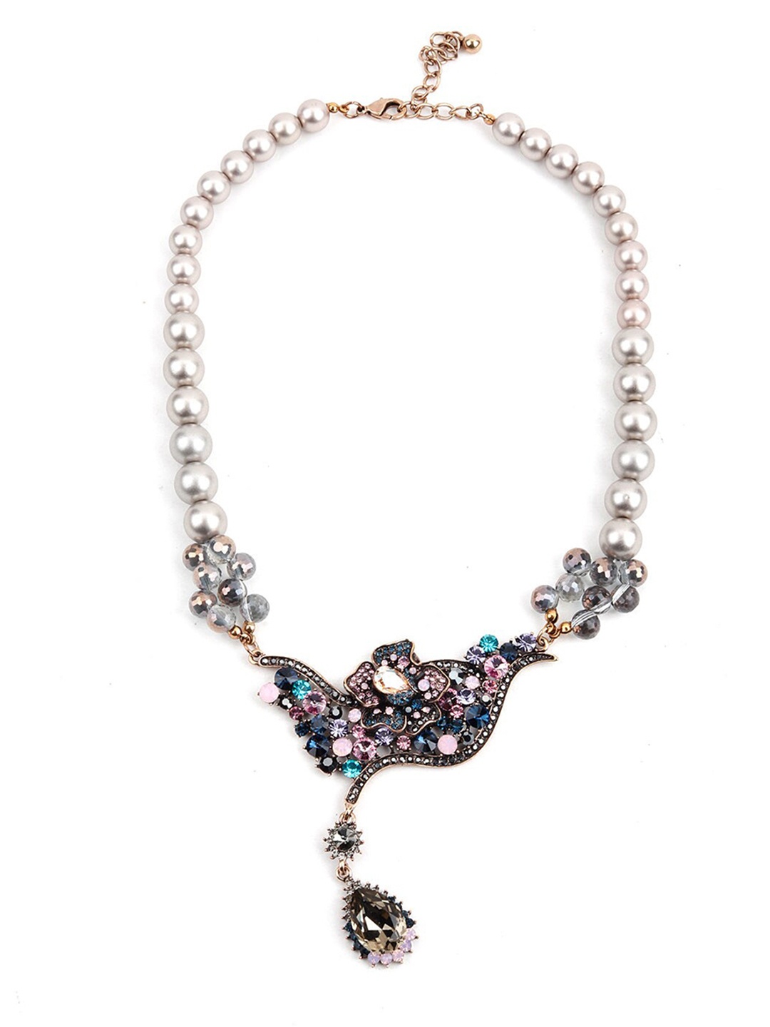 

ODETTE Multicoloured Artificial Beads & Stones Necklace, Multi