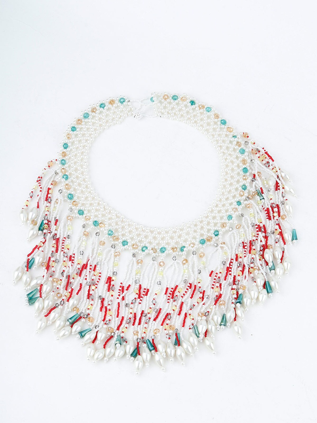 

ODETTE White & Green Necklace