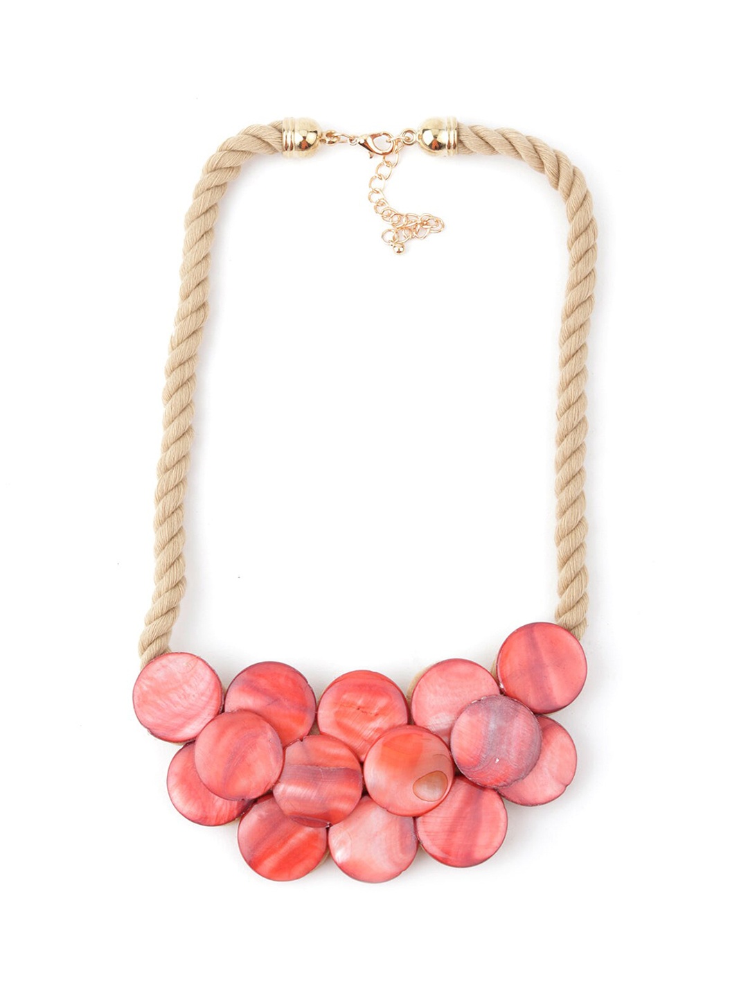 

ODETTE Pink Acrylic Chunks Beaded Statement Necklace