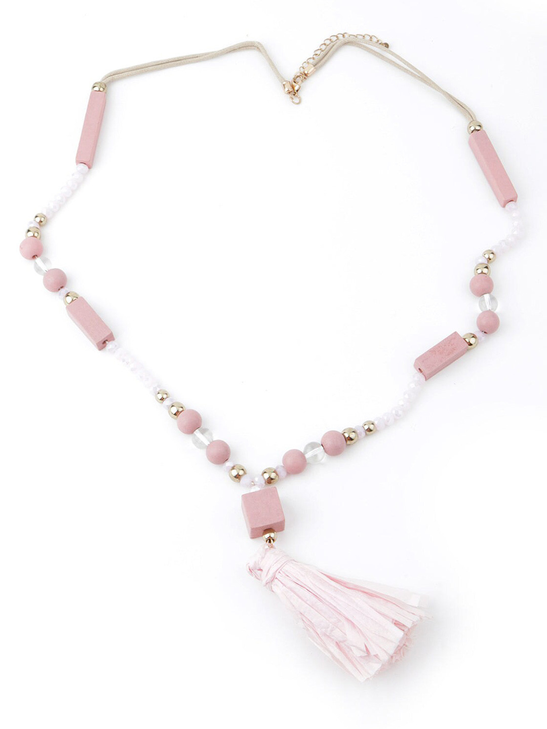 

ODETTE Pink & White Beaded Minimal Necklace