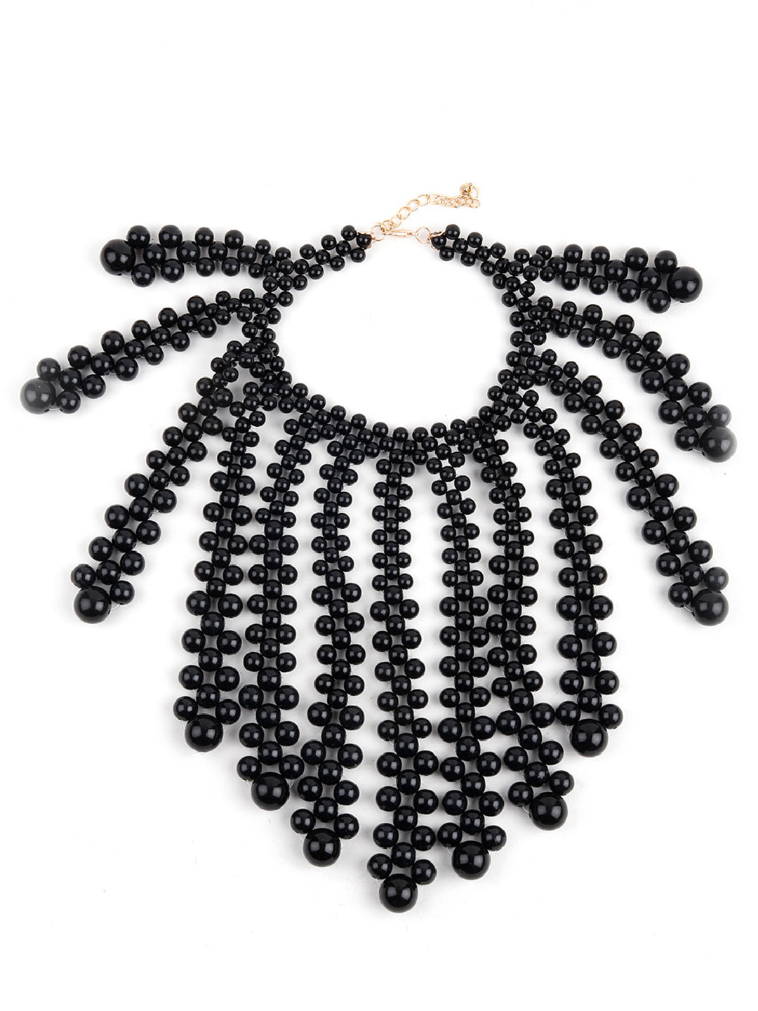 

ODETTE Black Pearl Bedded Statement Necklace
