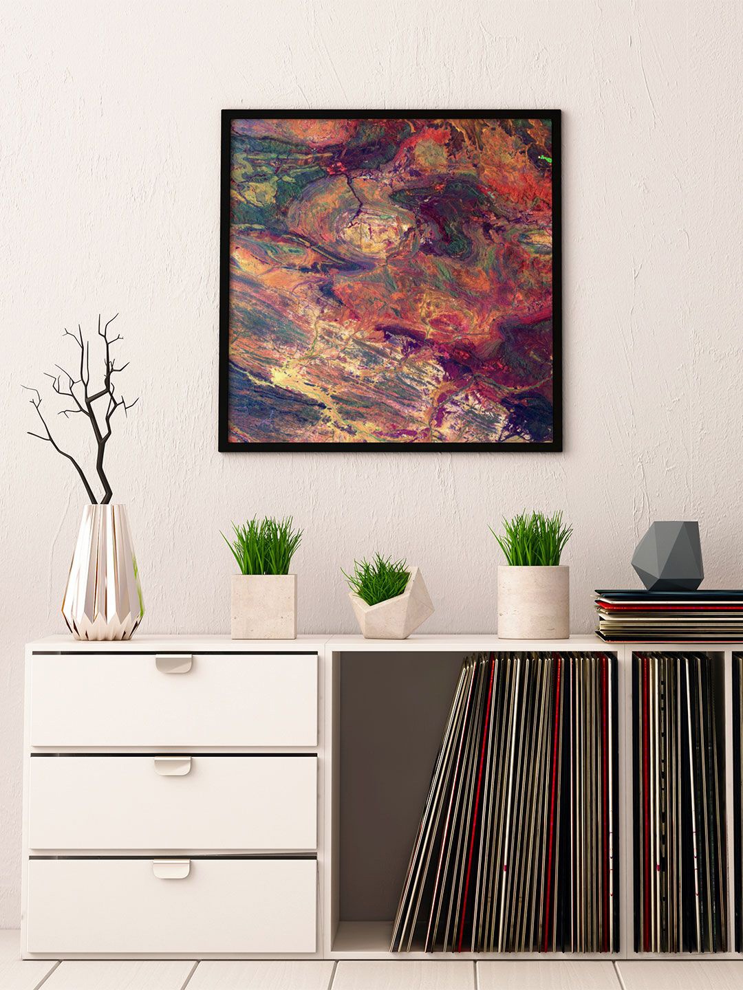 

ARTSPACE Blue & Orange Mixed Emotions Wall Painting