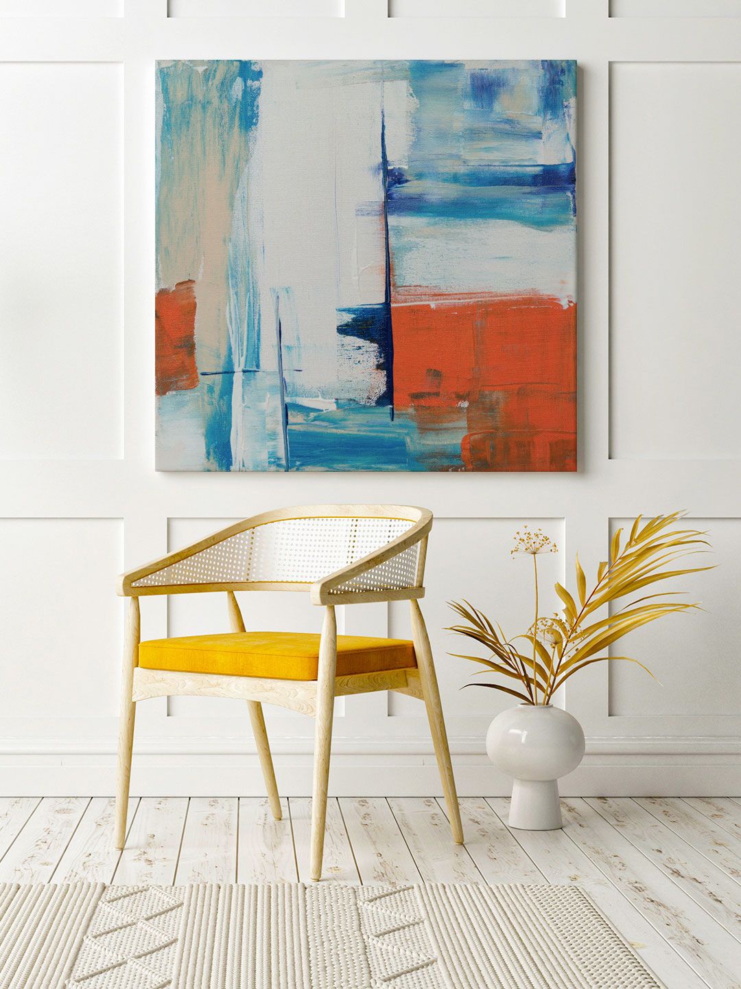 

ARTSPACE Blue & White Skyline Printed Framed Wall Art