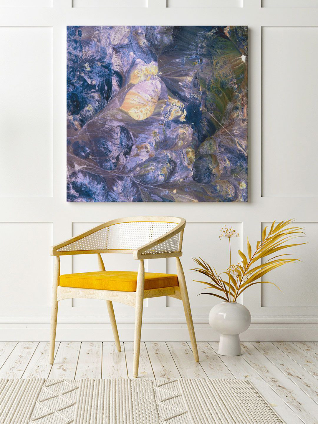 

ARTSPACE Purple & Yellow Thunder Wall Painting