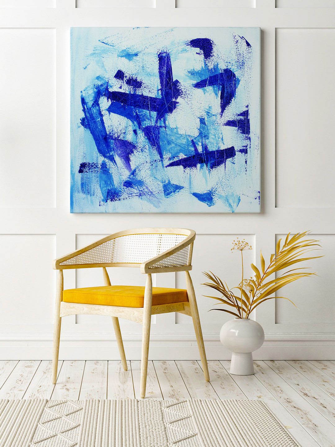 

ARTSPACE Blue Splash Of Royal Printed Framed Wall Art