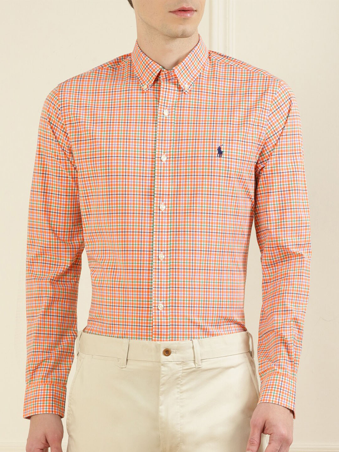 

Polo Ralph Lauren Men Pink Checked Casual Shirt