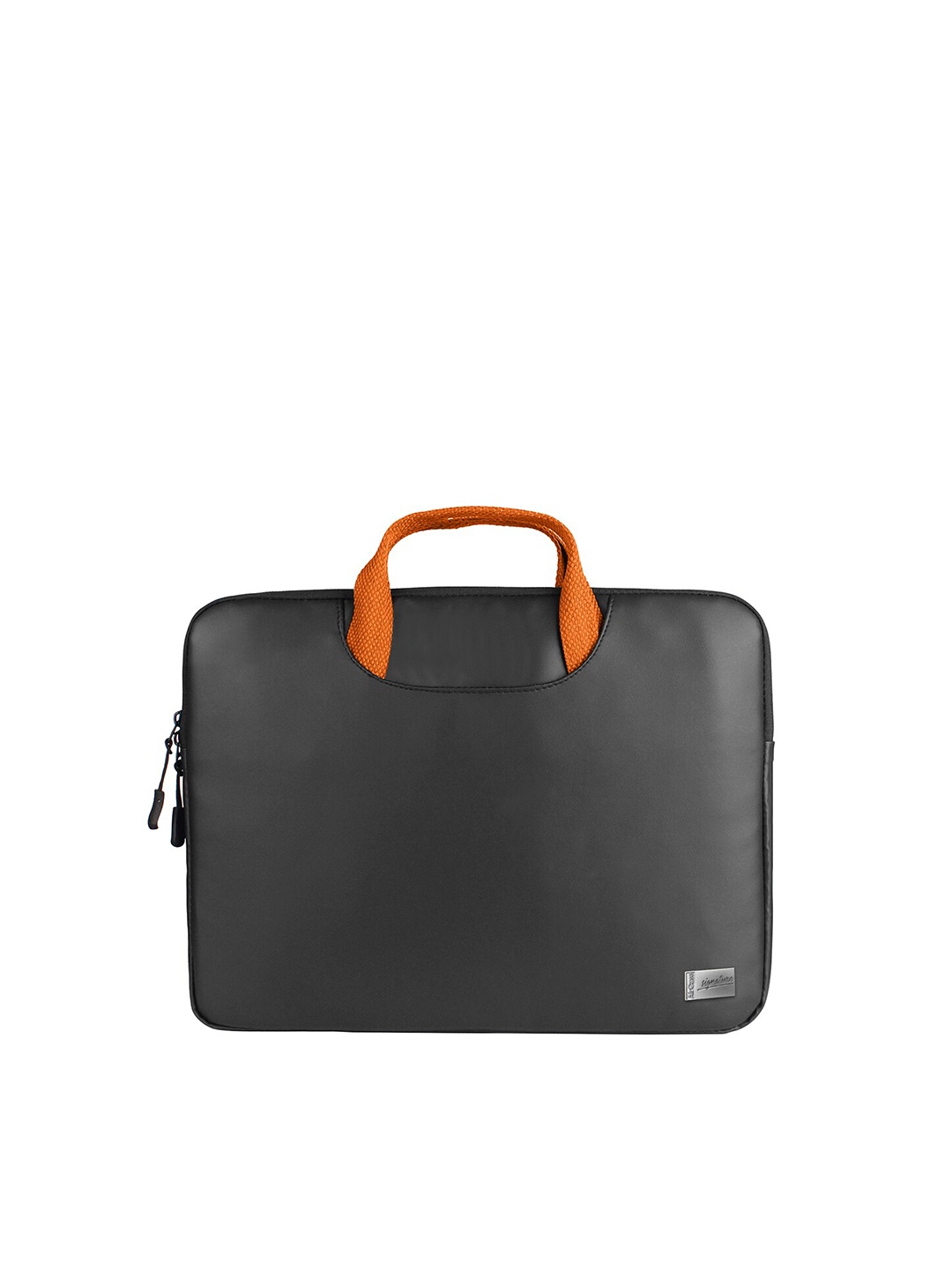 

AirCase Unisex Black 14.1 Inch Leather Laptop Sleeve with Handle
