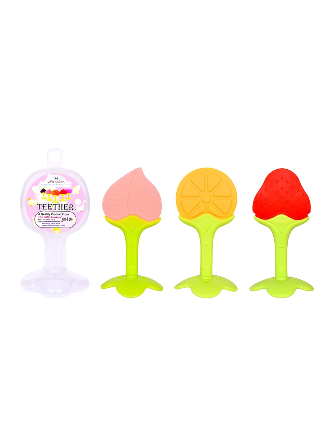 

The Little Lookers Fruit-Shaped Pack of 3 Teethers, Orange