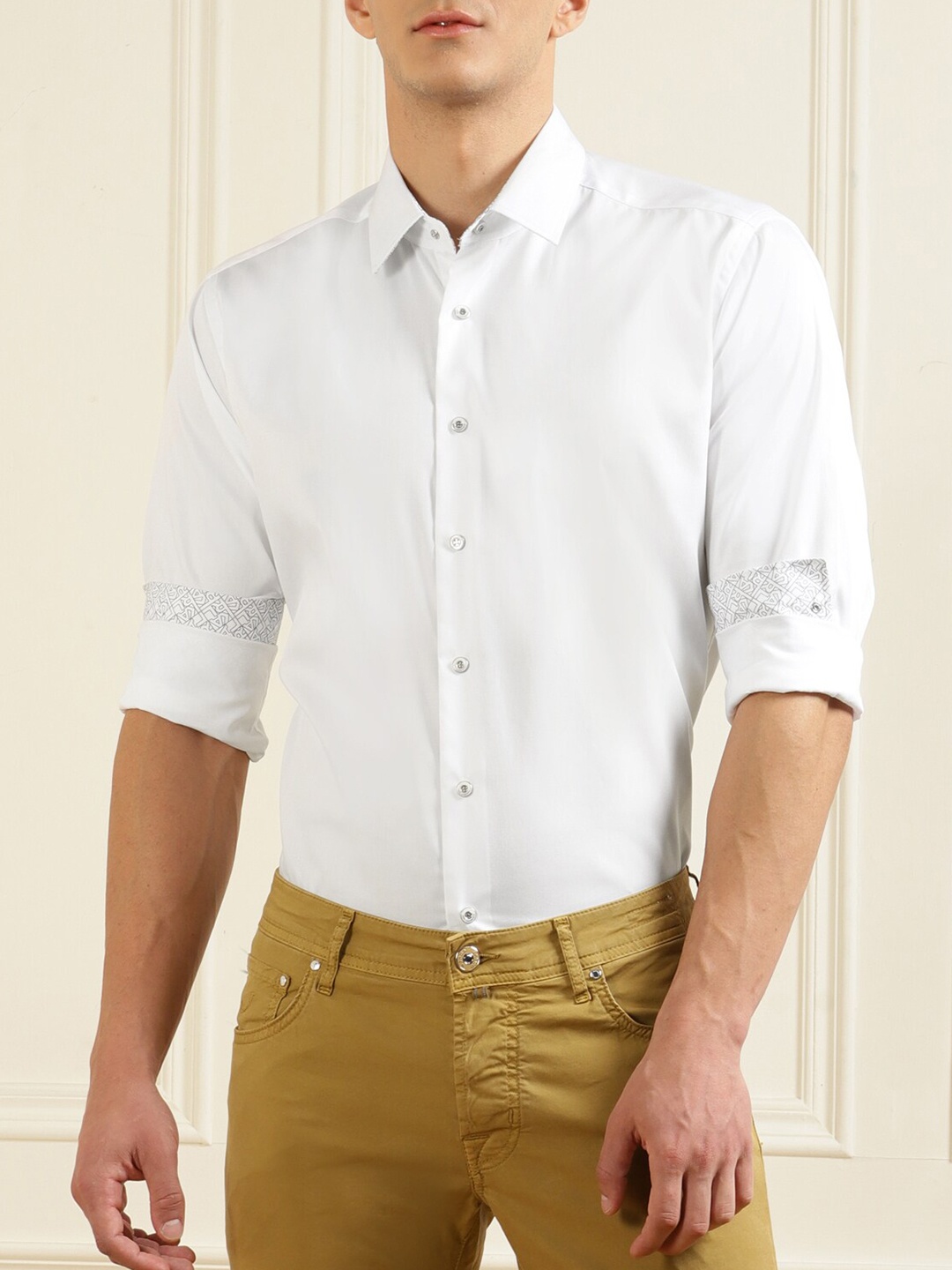 

Karl Lagerfeld Men White Casual Shirt