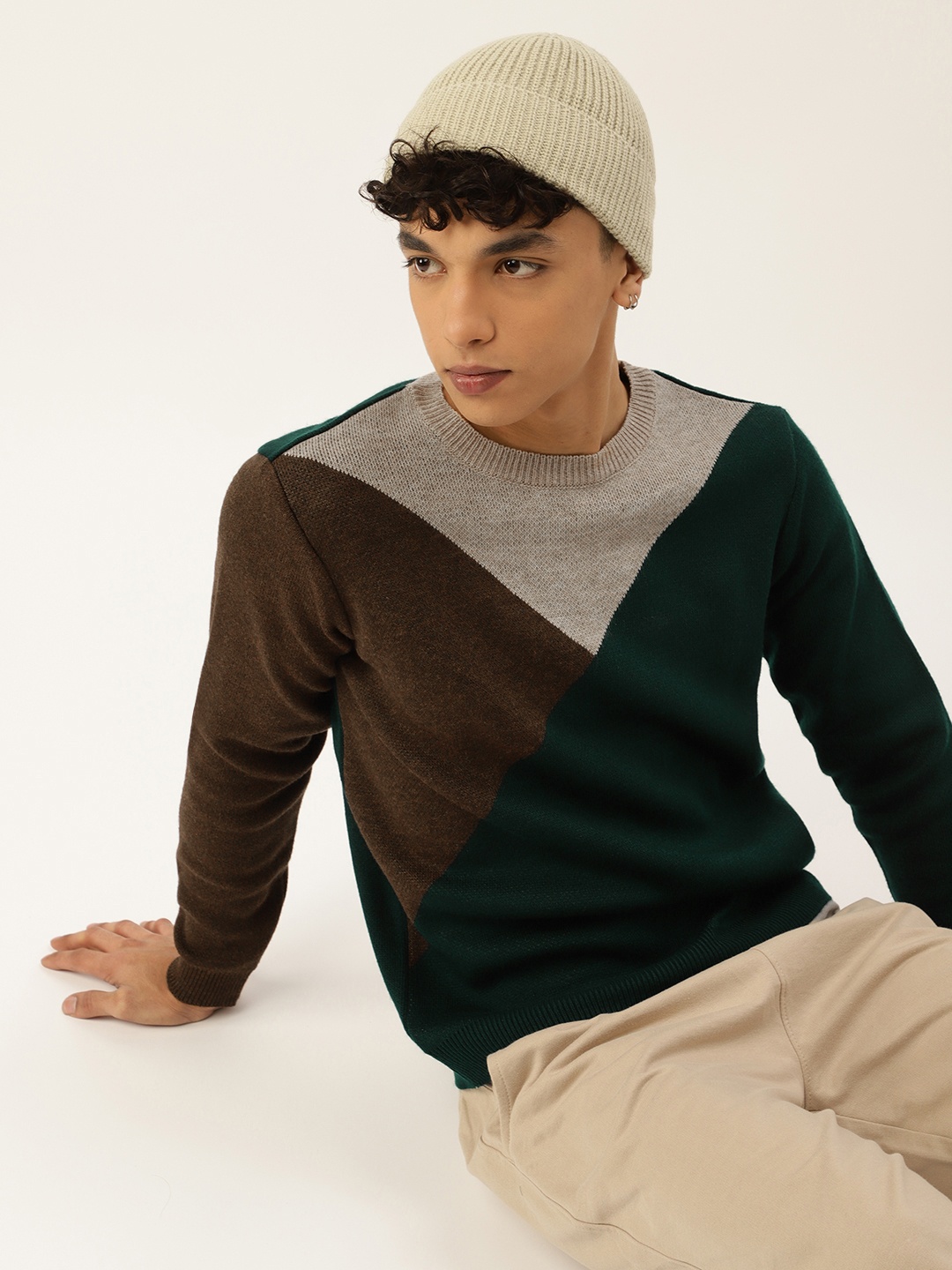 

Kook N Keech Teens Boys Colourblocked Pullover, Green