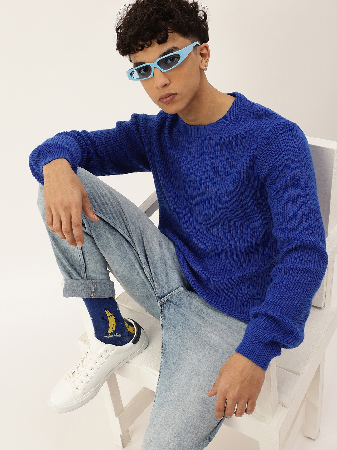 

Kook N Keech Teens Boys Blue Solid Pullover