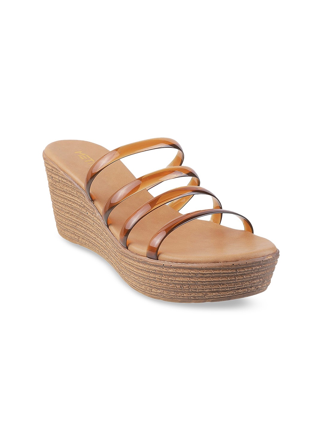 

Metro Tan Brown Solid Casual Wedge Heels