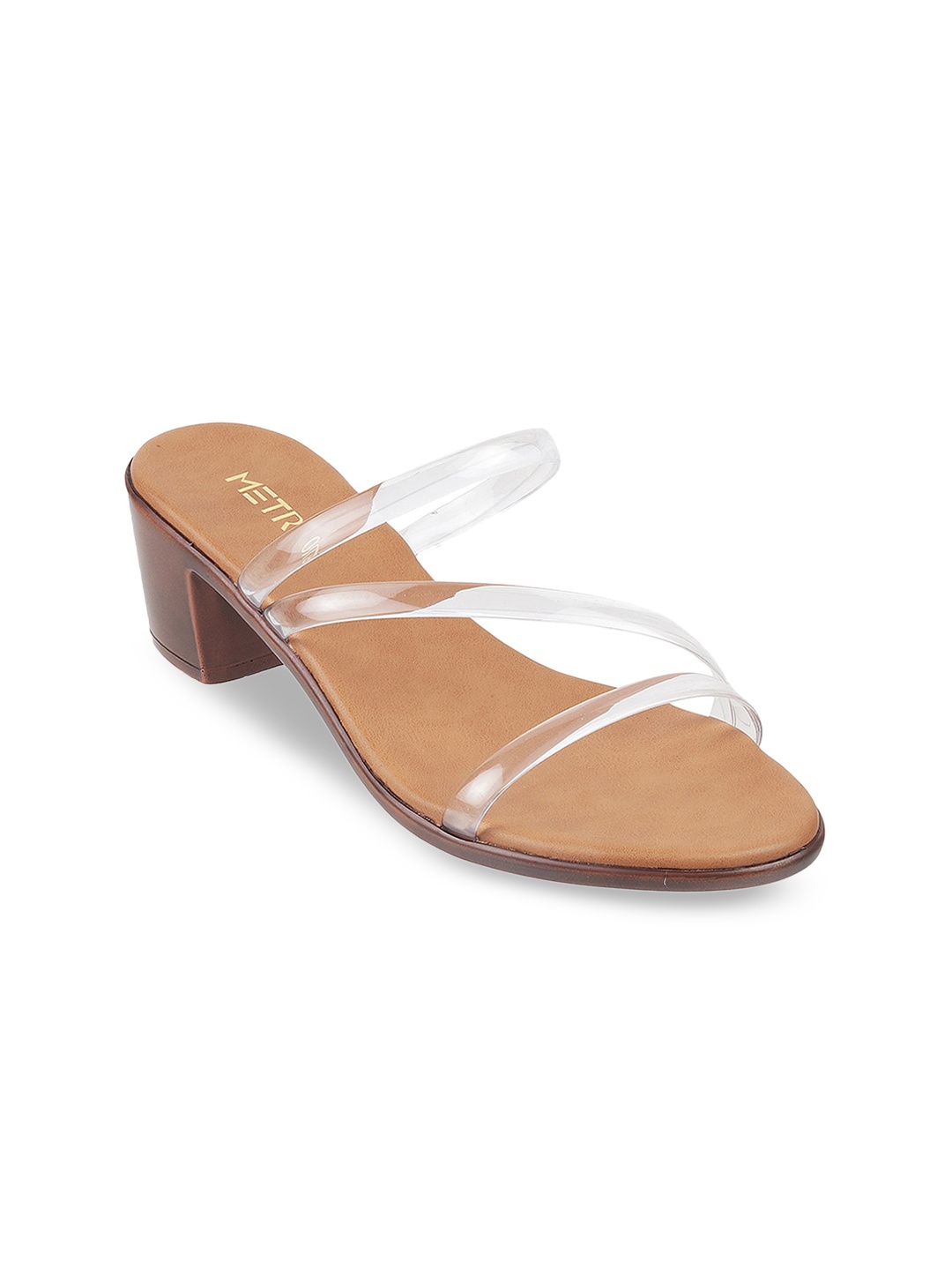 

Metro Transparent Block Sandals