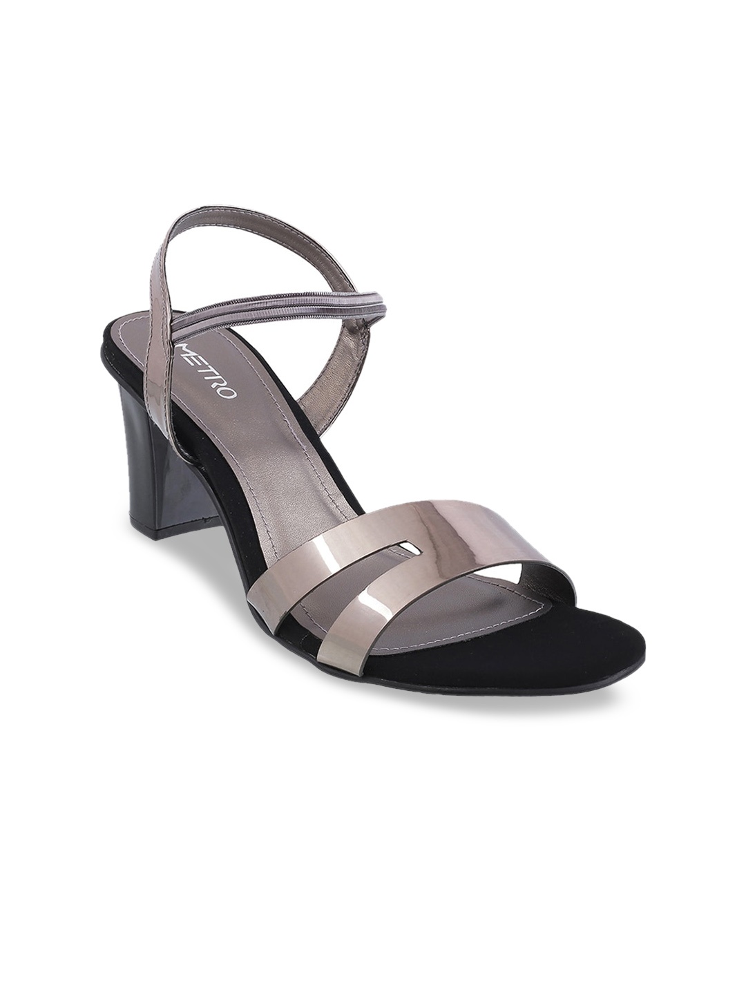 

Metro Grey Solid Block Sandals