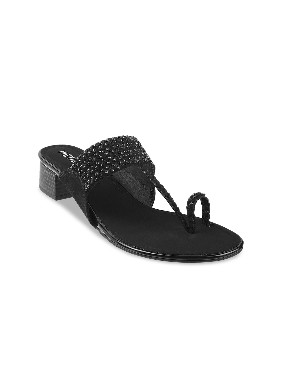

Metro Black Block Sandals