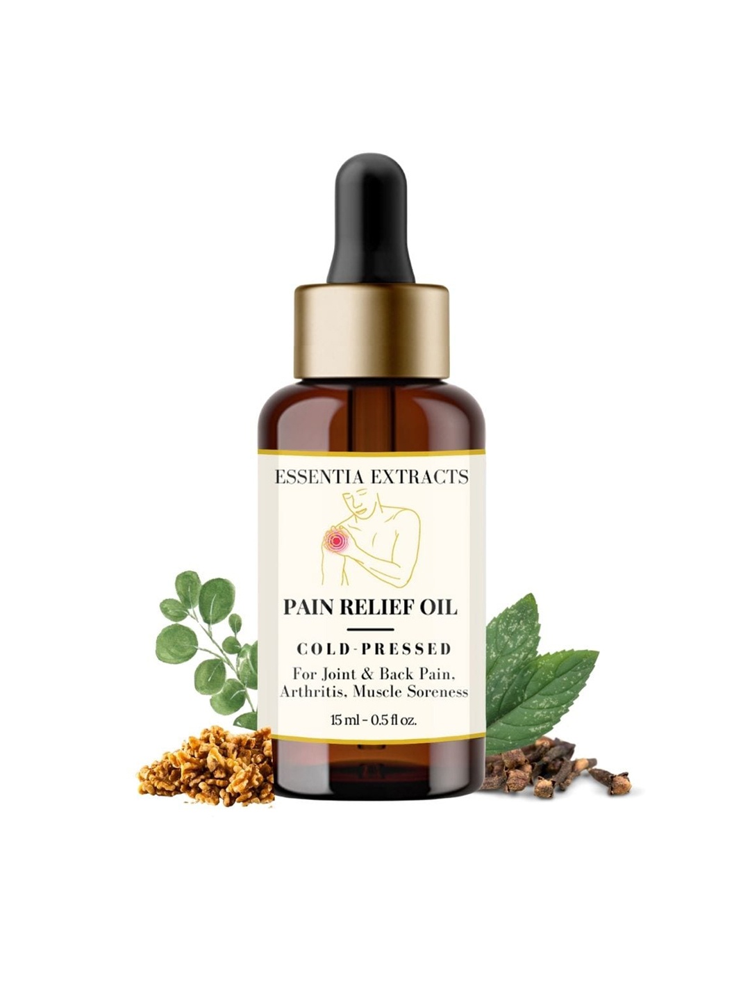 

ESSENTIA EXTRACTS Cold-Pressed Pain Relief Oil - 15 ml, Off white